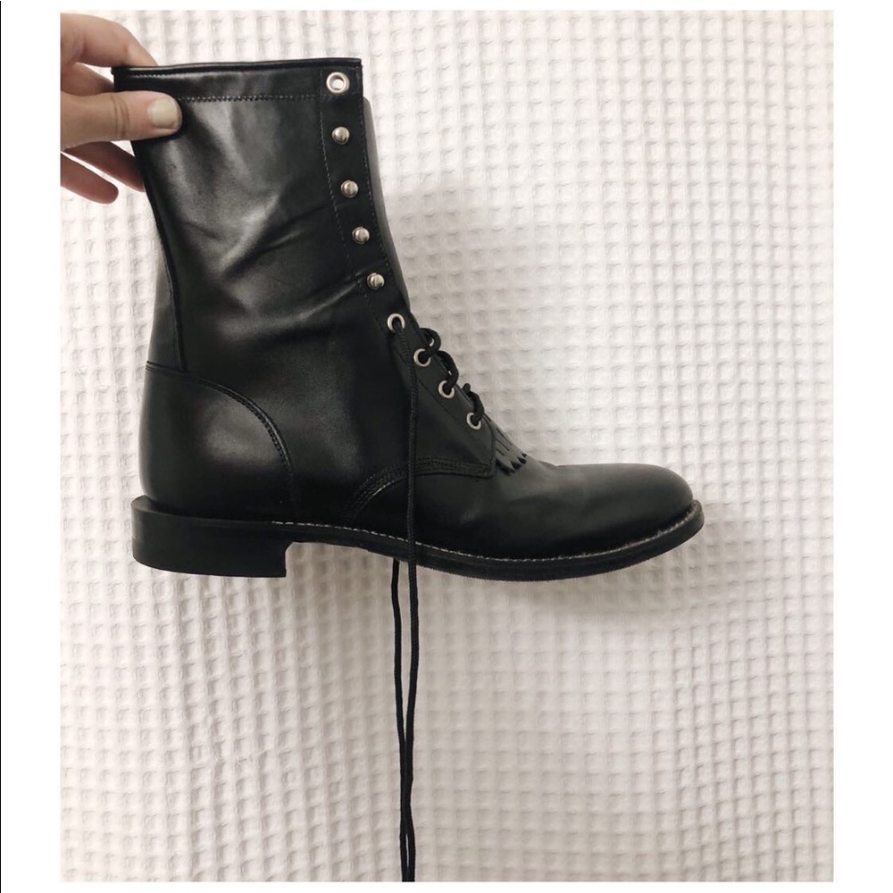 Justin’s Men’s Classic Hiram Black Polished Laced